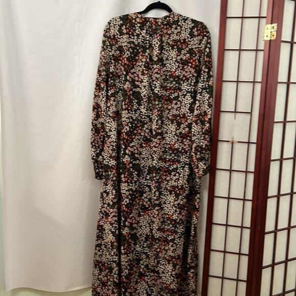 TOPSHOP DITSY FLORAL PRINT CREPE SMOCK DRESS SIZE 14 - Picture 2 of 5